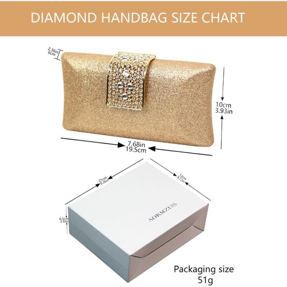 ⚡ Women's Shoulder Fashionable Suitable Wallet Evening Cocktail Parties Handbag - Picture 4 of 8